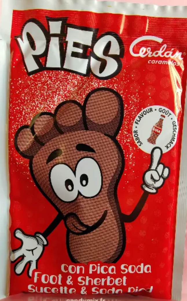 sucette+poudre pied goût coca